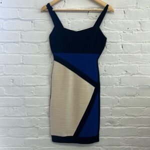 Herve leger color block mini dress